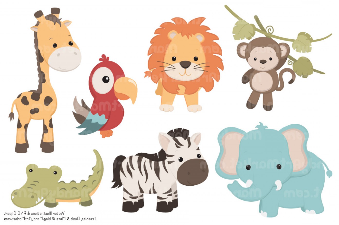 Jungle Animals Vector at Vectorified.com | Collection of Jungle Animals ...