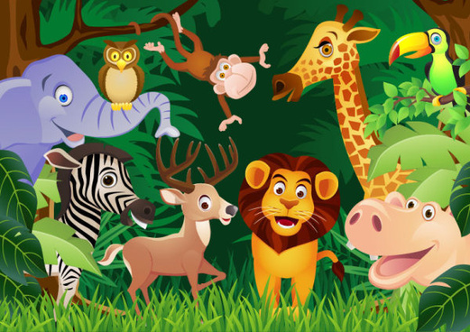 Jungle Animals Vector at Vectorified.com | Collection of Jungle Animals ...