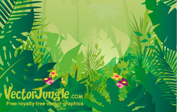 600x380 Free Download Of Free Vector Jungle Background Vector Graphic