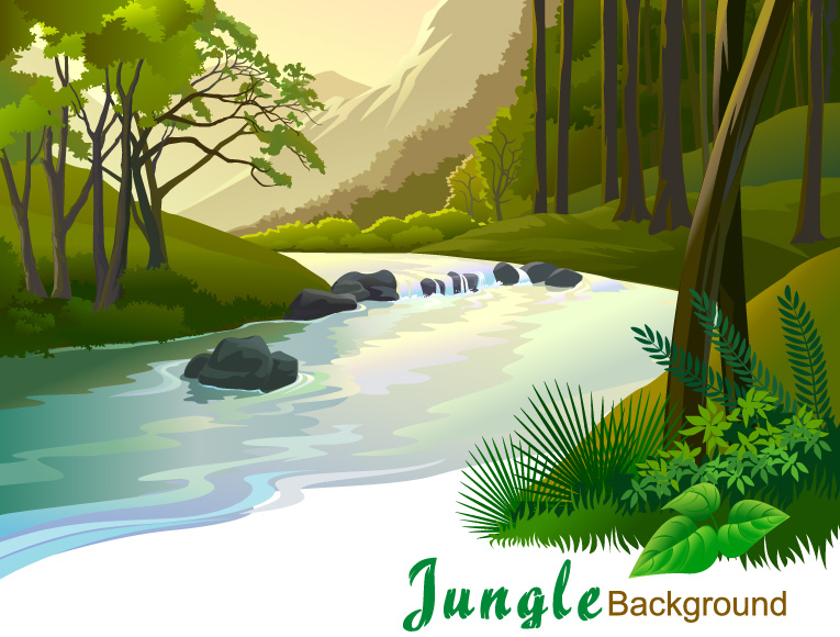 765x580 Jungle Background Free Vector Graphic Download