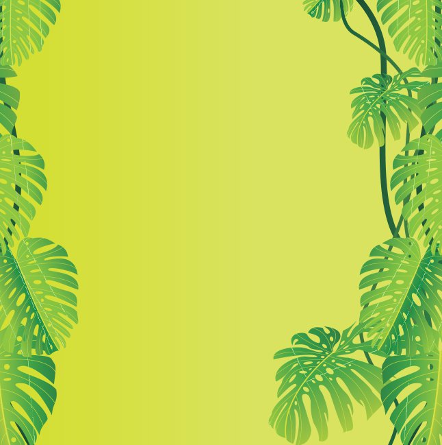 646x649 Jungle Leaves Vector Background Vector Art Graphics