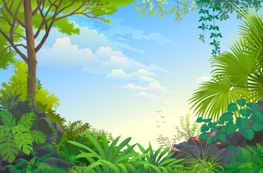 Jungle Background Vector at Vectorified.com | Collection of Jungle ...