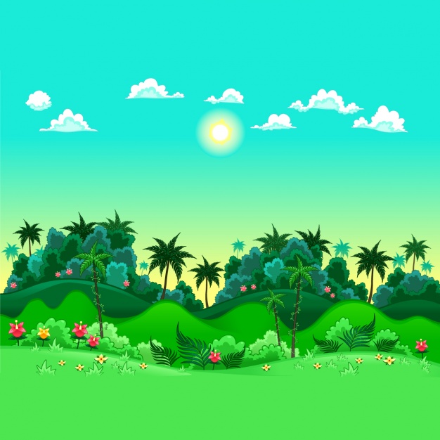 626x626 Coloured Jungle Background Vector Free Download