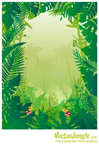 408x600 Free Vector Jungle Background Animals Jungle Illustration