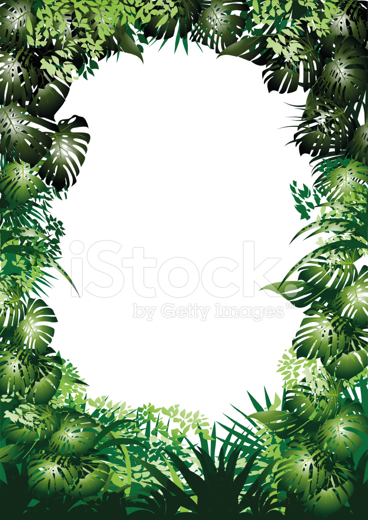 724x1024 Jungle Frame Stock Vector
