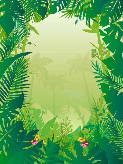 479x640 Tropical Frame Styled Jungle Background