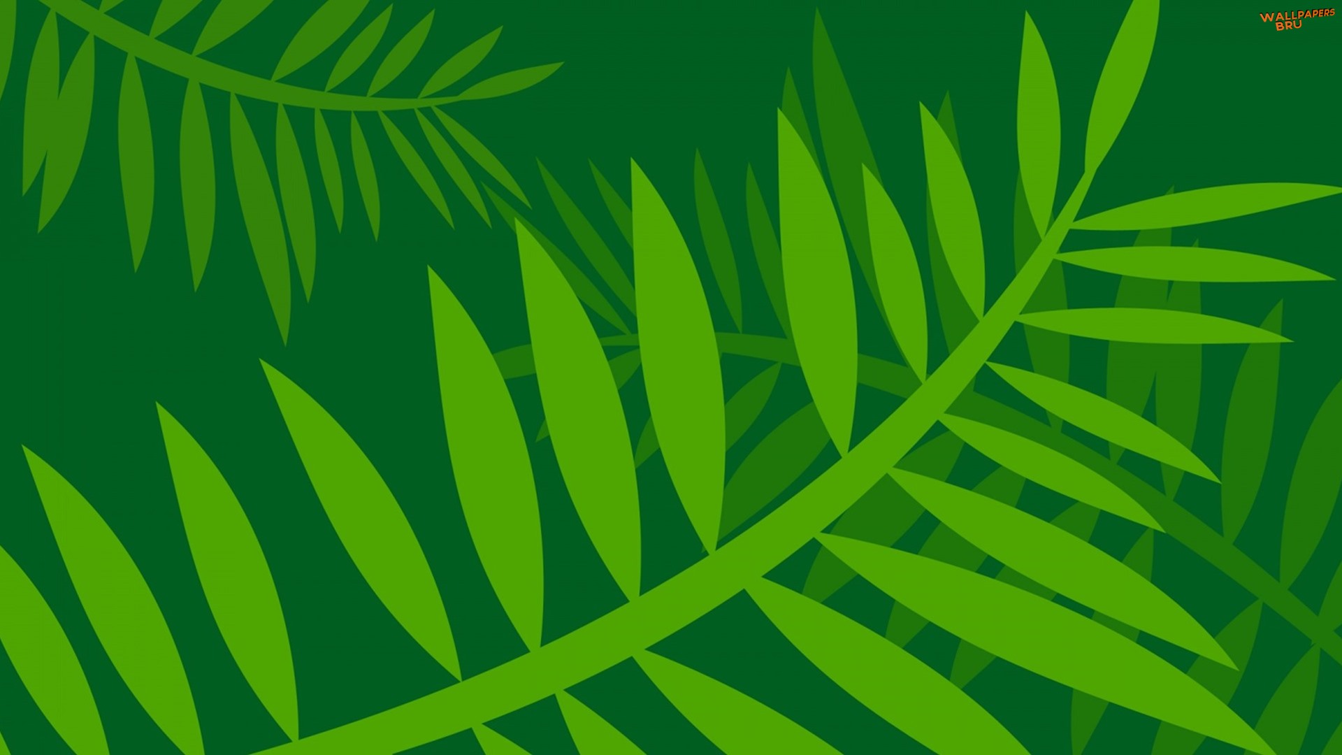 1920x1080 Jungle Leaves Vector Art