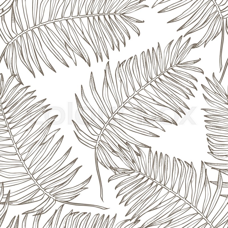 800x800 Jungle Leaves Seamless Vector Floral Stock Vector Colourbox