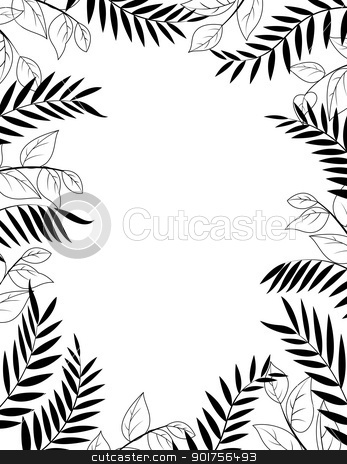 347x464 Jungle Silhouette Stock Vector