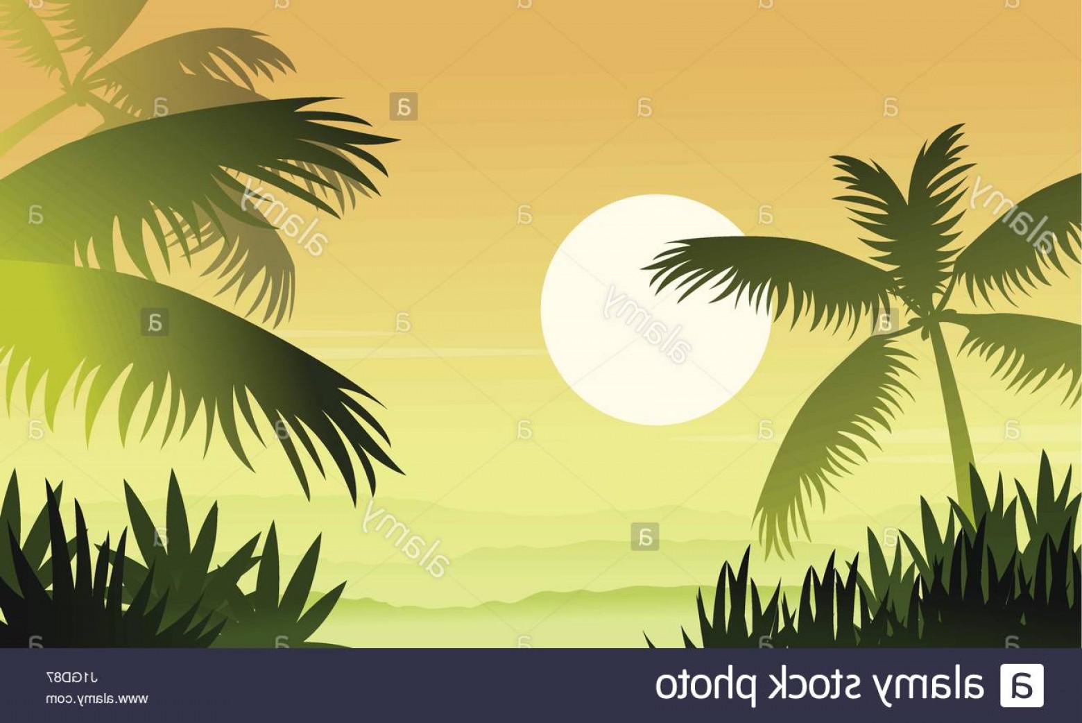 Jungle Silhouette Vector At Vectorified.com 