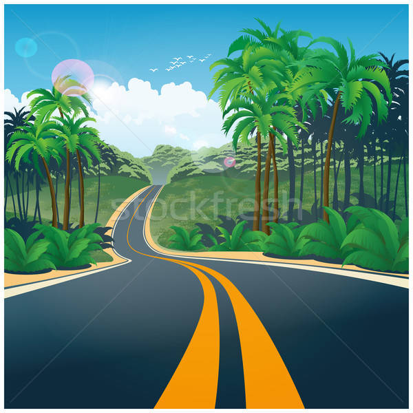 600x600 Road Through The Jungle Vector Illustration Andrii Stepaniuk