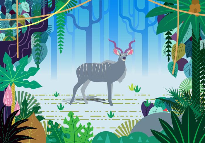 700x490 Kudu Jungle Vector Scene