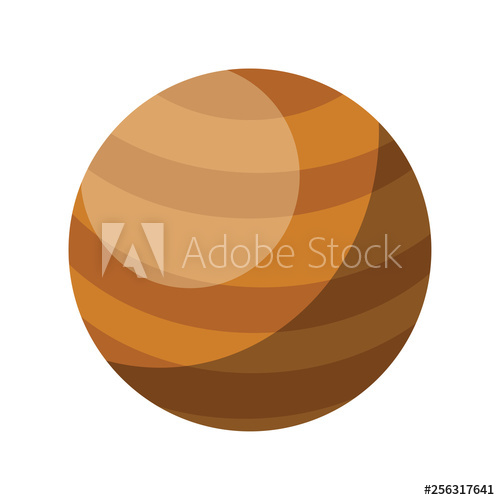 Simple Jupiter Vector Illustration On White Background 500x500 Simple Jupiter Vector Illustration On White Background