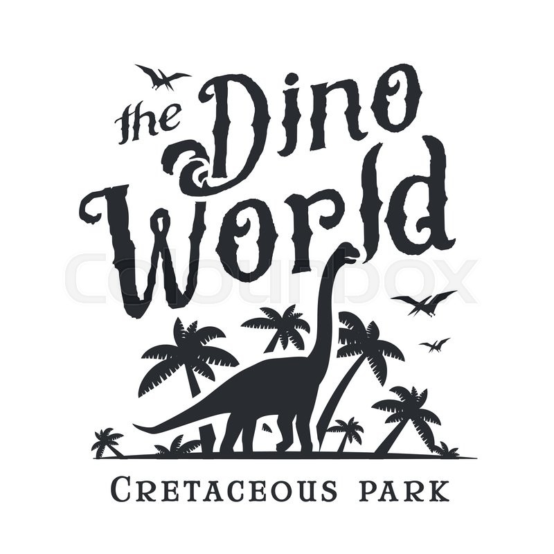 800x800 Dino World Logo Template Dinosaur Stock Vector Colourbox