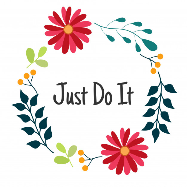 626x626 Just Do It Card Typographic Frame Vector Premium Download