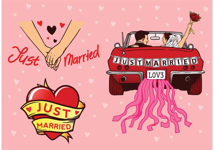 700x490 Just Married Vectors
