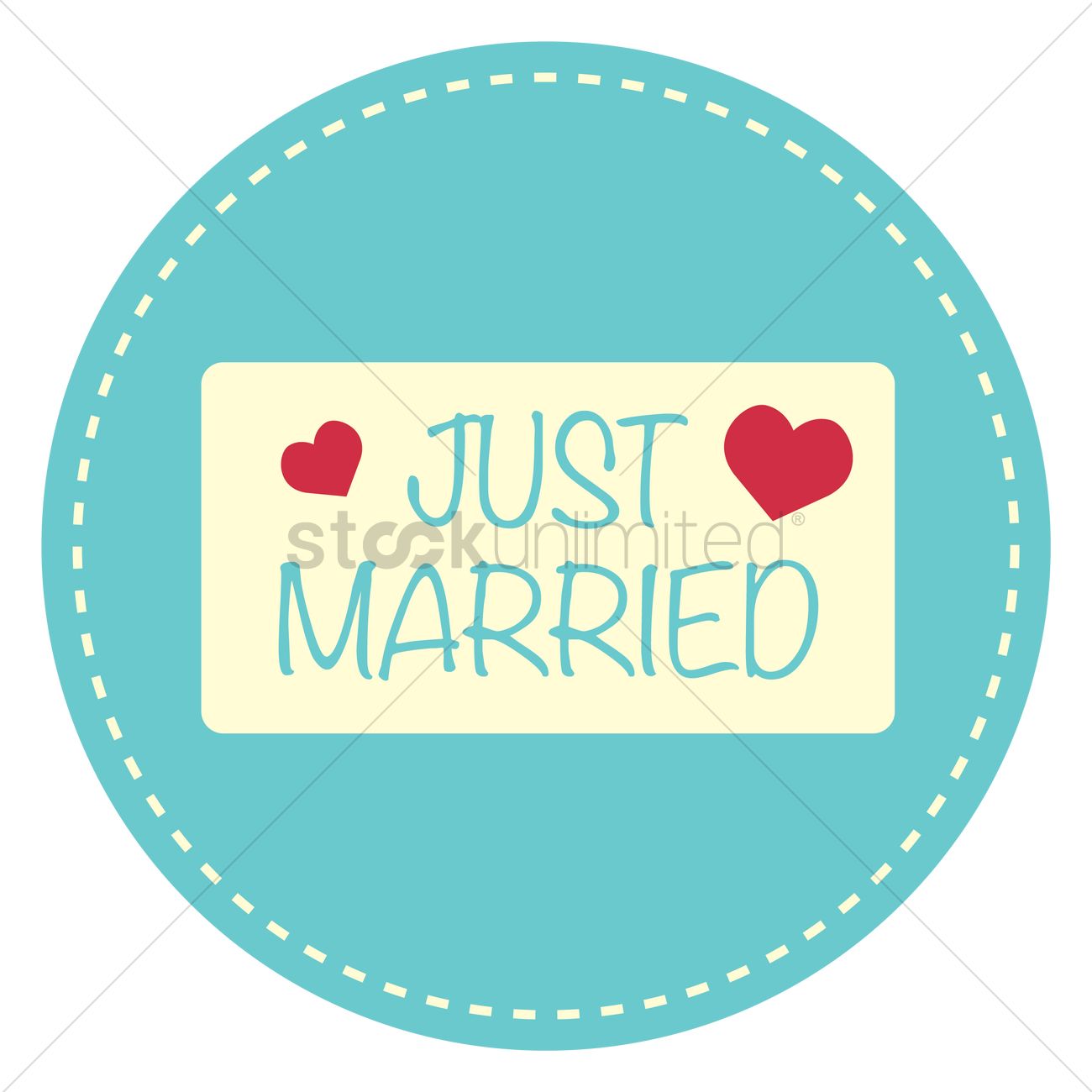 1300x1300 Just Married Vector Image