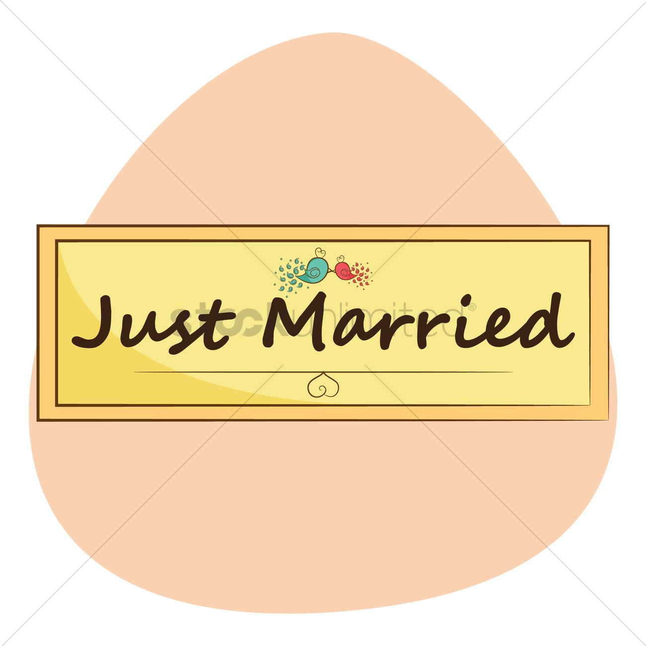 1300x1300 Just Married Vector Image