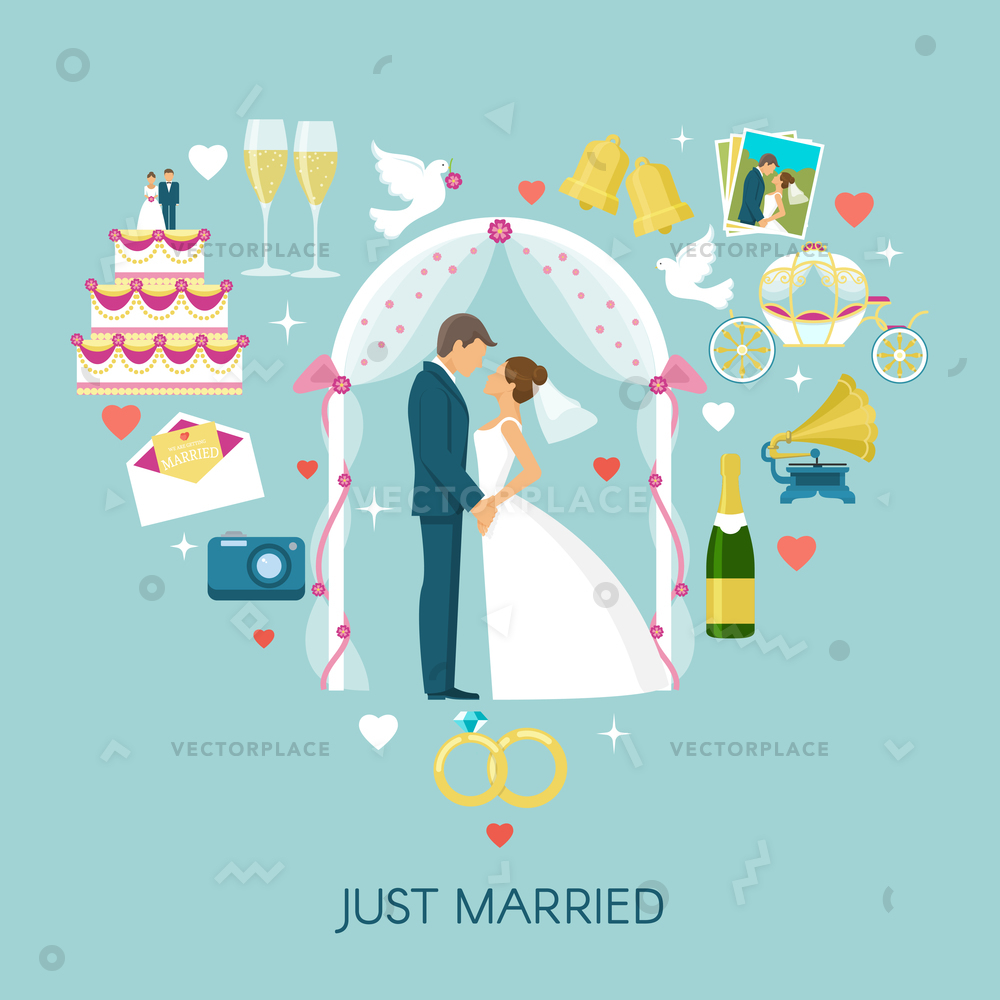 Just Married Vector at Vectorified.com | Collection of Just Married ...