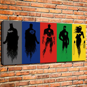 300x300 Justice League Vector Poster Canvas Print Paintings Home Decor