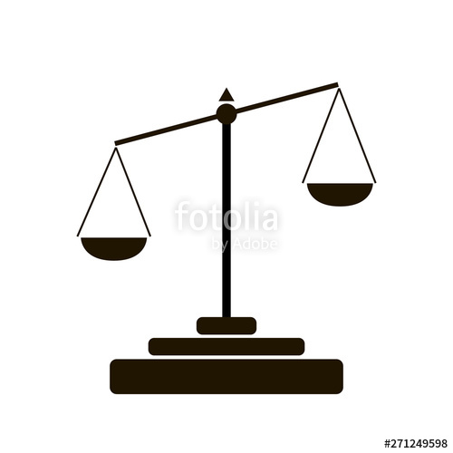 500x500 Scales Of Justice Vector Icon On White Background Stock Image