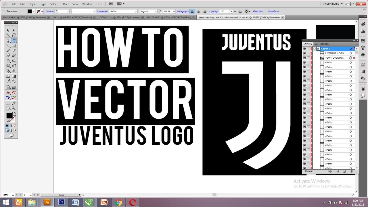 How To Vectorize Juventus Logo Download Vector 1280x720 How To Vectorize Juventus Logo Download Vector