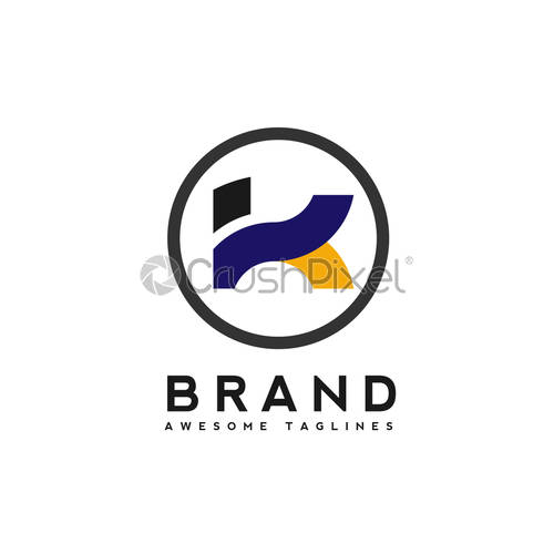 500x500 Letter K Logo Simple Design Template, Stock Vector Crushpixel