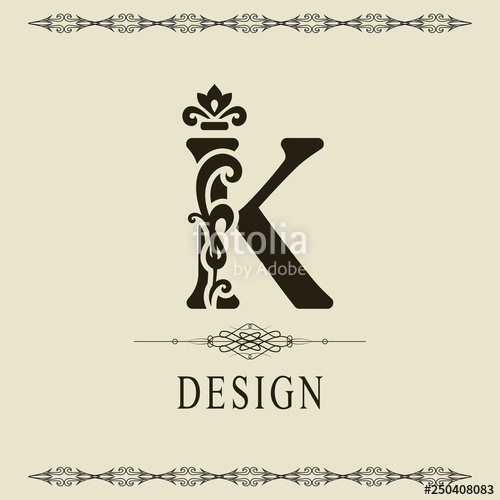 Elegant Capital Letter K Graceful Royal Style Calligraphic 500x500 Elegant Capital Letter K Graceful Royal Style Calligraphic