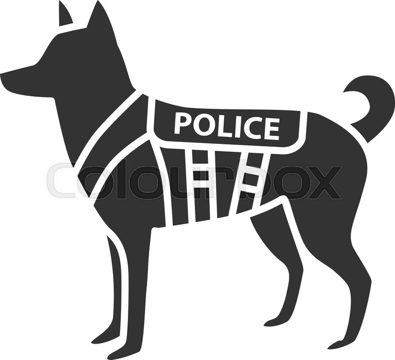 800x728 Police Dog Glyph Icon German Stock Vector Colourbox