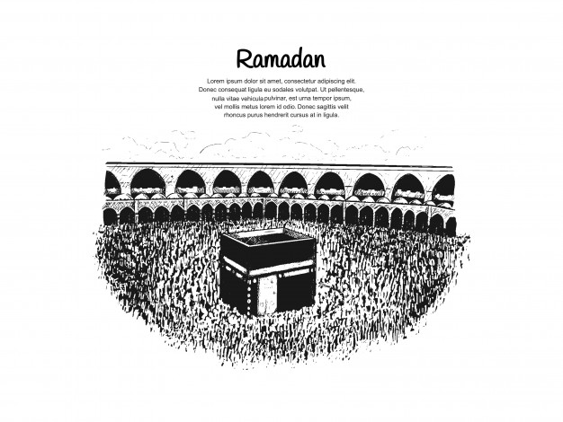 626x470 Ramadan Design With Kaaba Vector Premium Download
