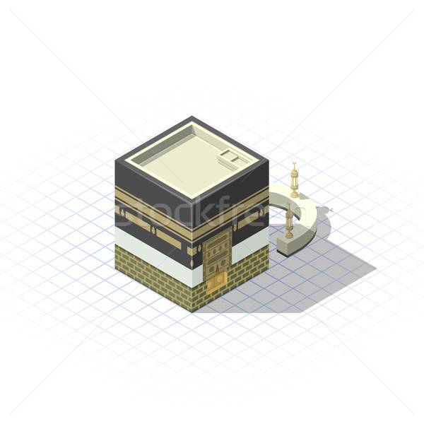 600x600 Isometric Kaaba Vector Illustration Rizky Djati Munggaran