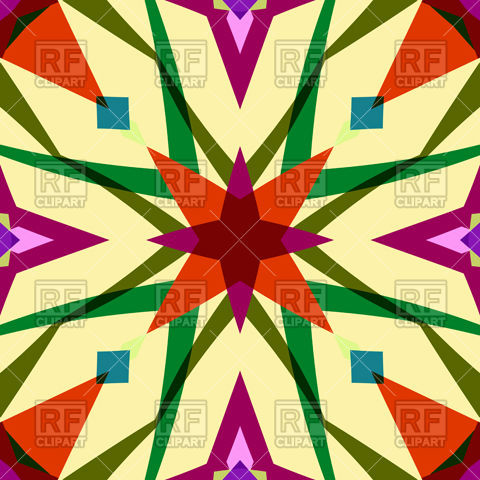 480x480 Geometric Colorful Kaleidoscope Pattern Vector Image