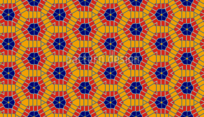 694x400 Hexagon Kaleidoscope Seamless Vector Pattern