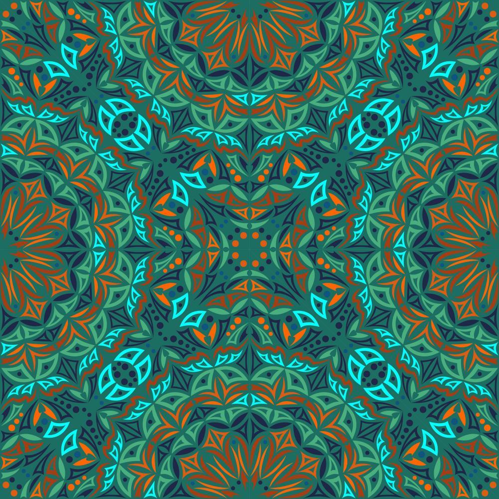 1000x1000 Kaleidoscope Vector Seamless