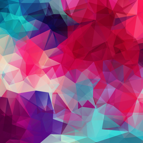 500x500 Kaleidoscope Geometric Shapes Background Vector Free Vector