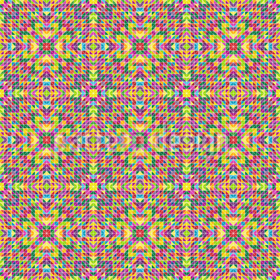 400x400 Floral Kaleidoscope Vector Pattern