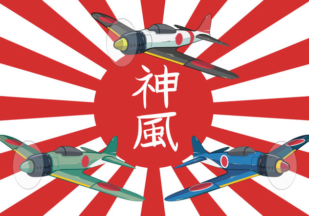 Kamikaze World War Ii Plane Vector Illustration Free Vector 632x443 Kamikaze World War Ii Plane Vector Illustration Free Vector