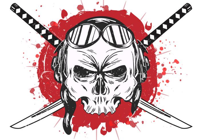 Skull Of Kamikaze Vector 700x490 Skull Of Kamikaze Vector