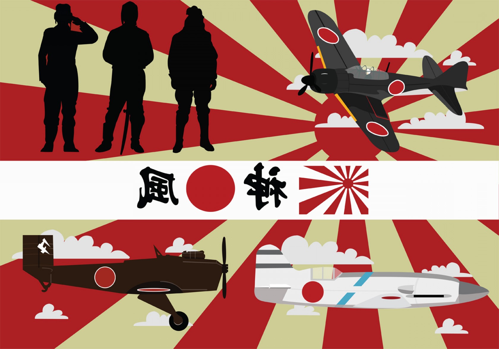 World War Ii Kamikaze Vector Pack Soidergi 1680x1176 World War Ii Kamikaze Vector Pack Soidergi