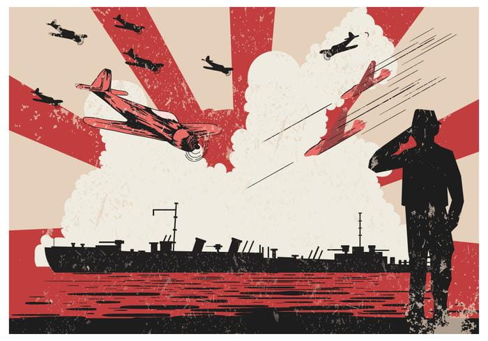 Kamikaze Bombers Over Ship Vector Free Graphics 700x490 Kamikaze Bombers Over Ship Vector Free Graphics