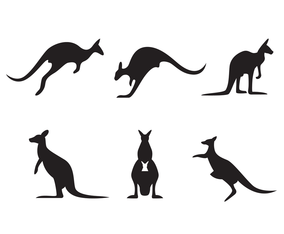 284x234 Kangaroo Silhouette Vector Free Images Silhouette Vector