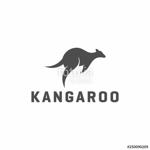 500x500 Silhouette Kangaroo Logo Vector Stock Image And Royalty Free
