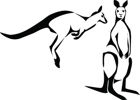 450x323 Kangaroo Logo Royalty Free Vector Graphics