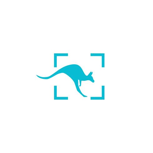 490x490 Kangaroo Logo Design Vector Icon Illustration Element