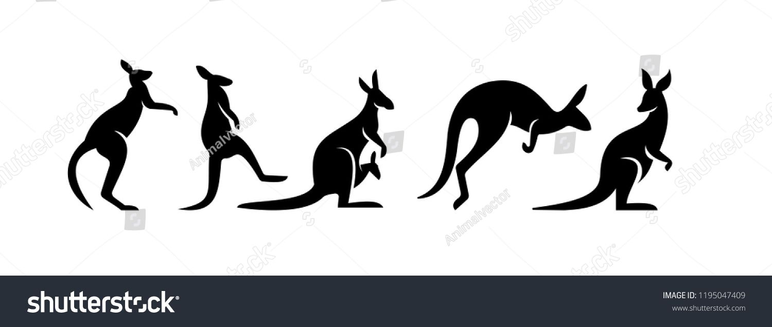 1500x636 Kangaroo Logo Icon Designs Vector Logo Kangaroo Icon Vector