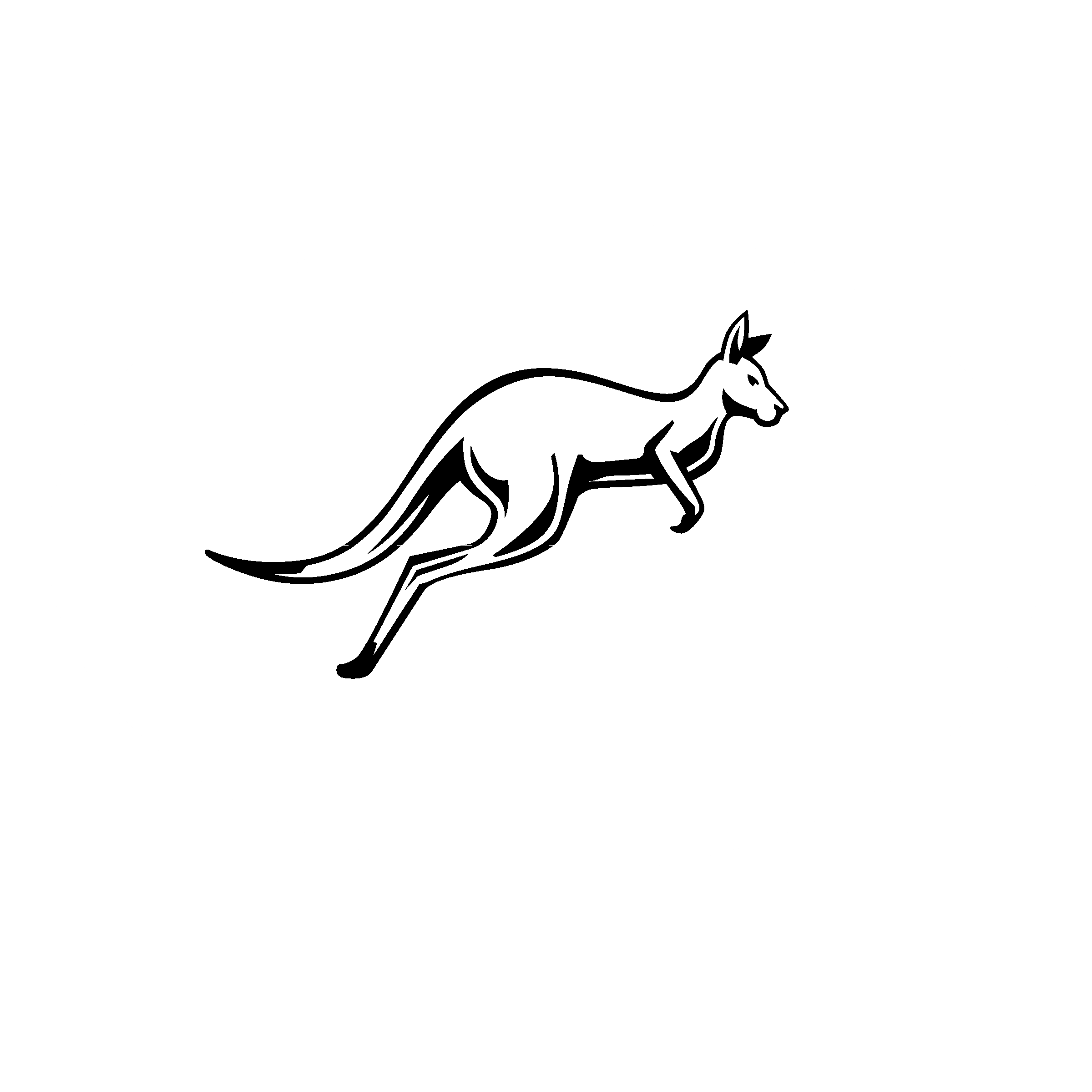 2400x2400 In Shape Of Red Kangaroo Logo