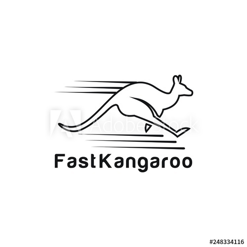 500x500 Kangaroo Logo Vector Design Template