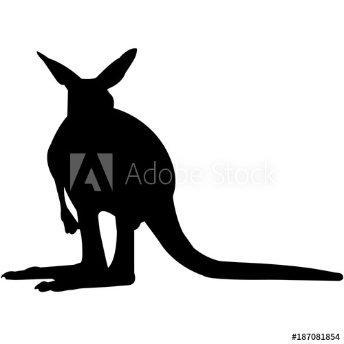 500x500 Kangaroo Silhouette Vector Graphics