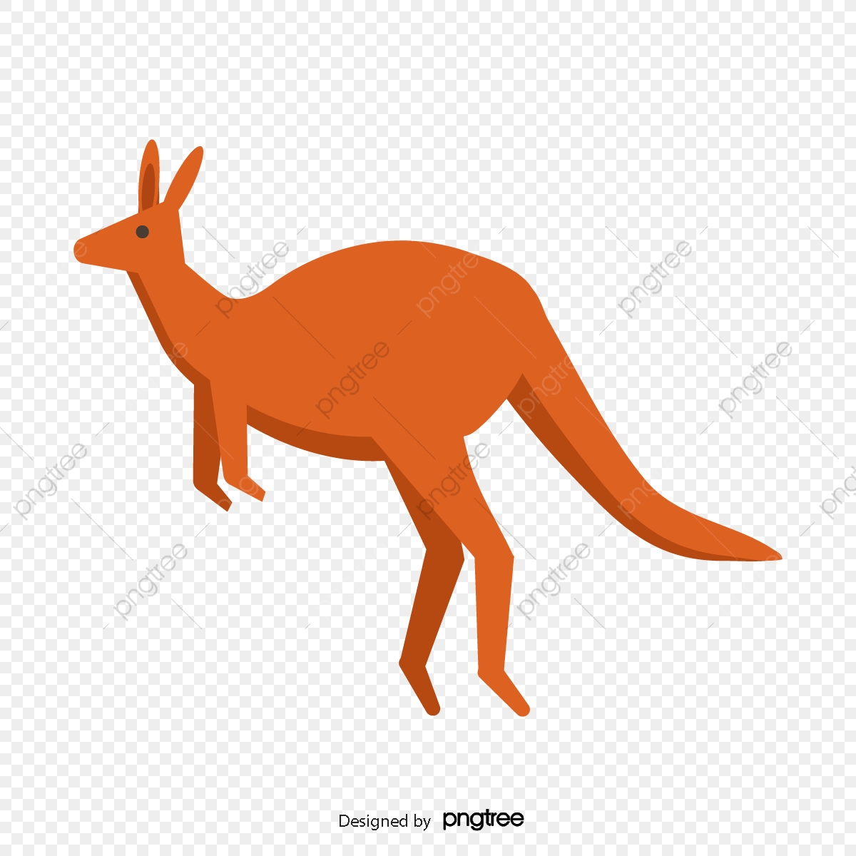 1200x1200 Cartoon Australian Kangaroo Silhouette, Element, Silhouette