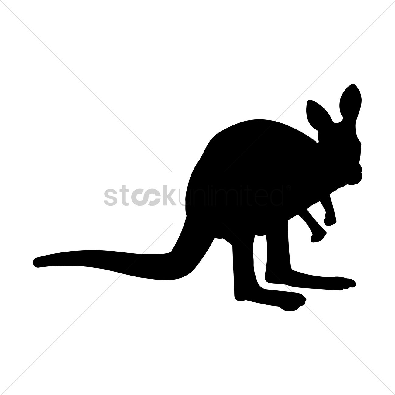 1300x1300 Kangaroo Silhouette Vector Image
